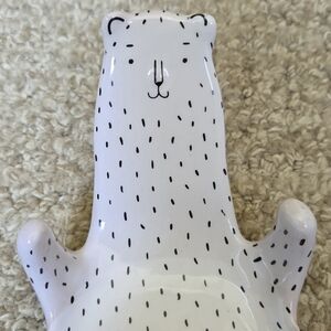 Ceramic Bear-Shaped Spoon Rest Dish